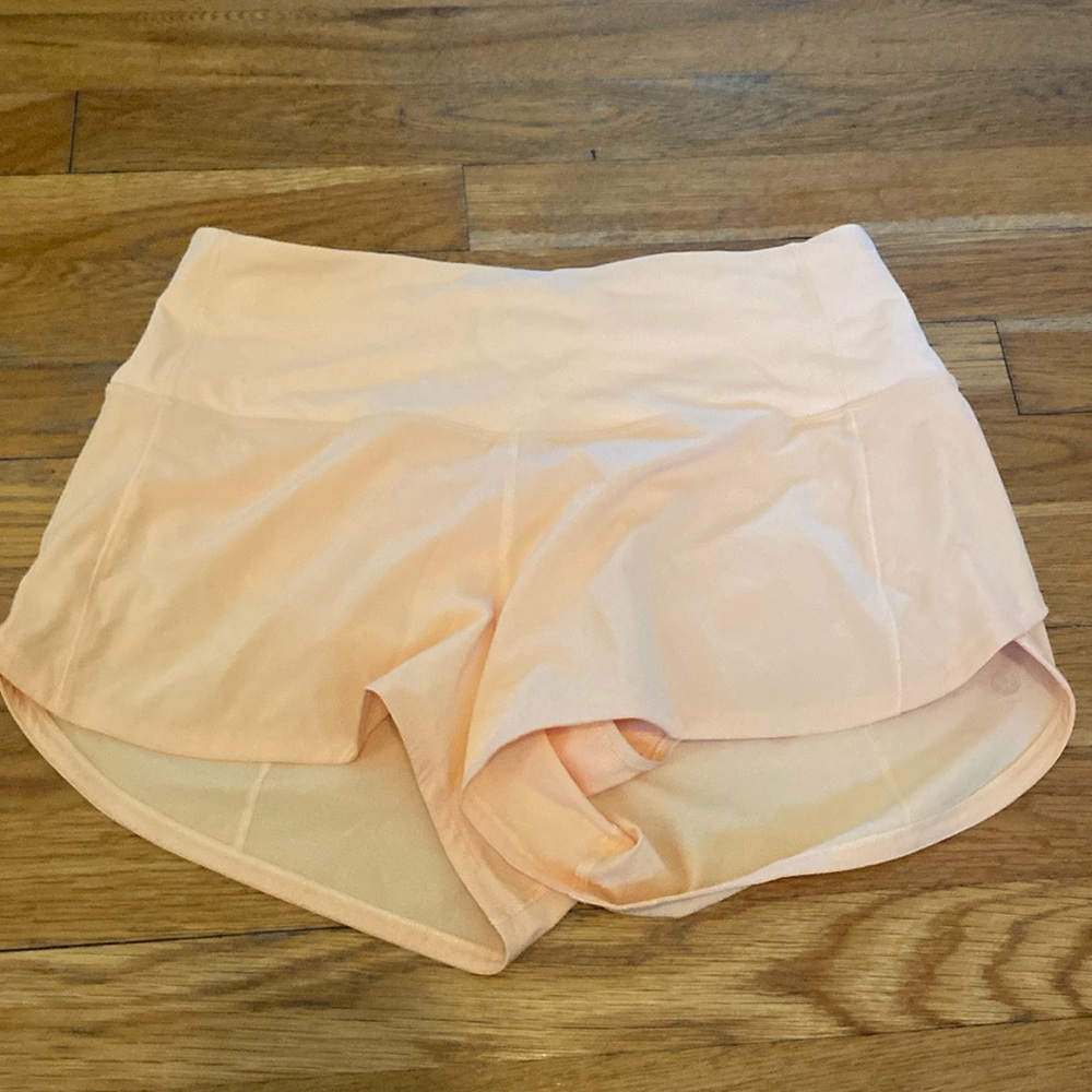 Light orange Lululemon shorts